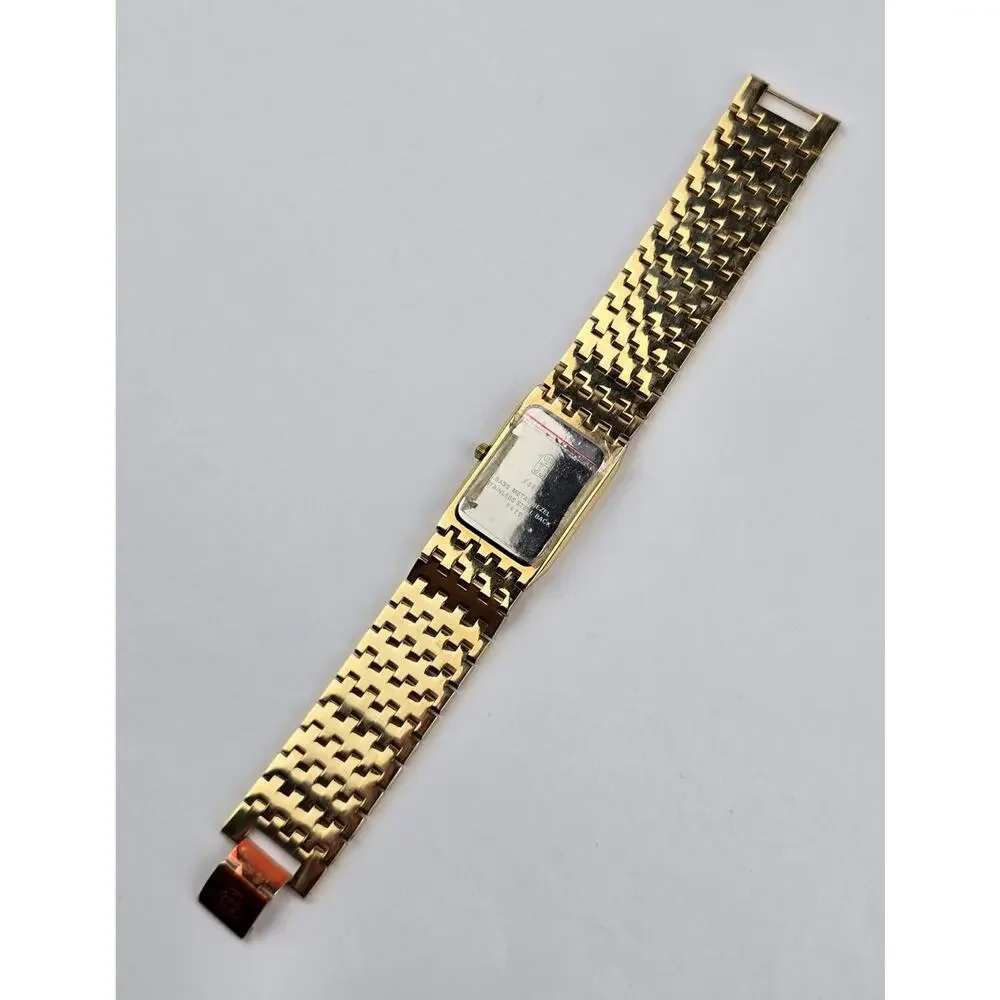 Vintage Jules Jurgensen 362 Women's Square gold tone quartz watch -new battery